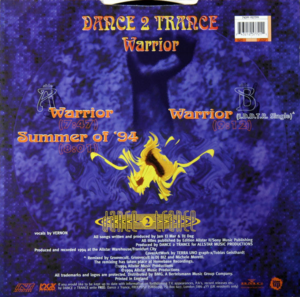 Dance 2 Trance Vox By Vernon : Warrior (12")