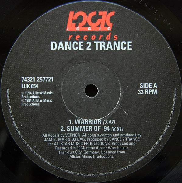 Dance 2 Trance Vox By Vernon : Warrior (12")