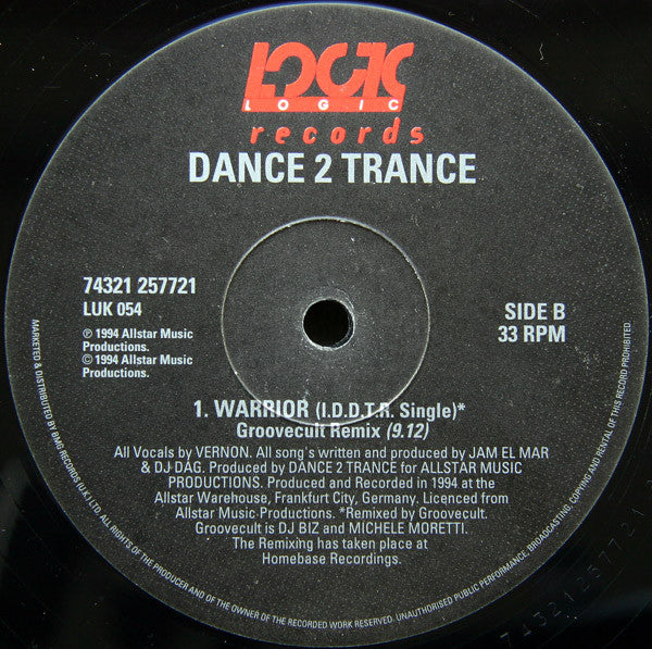 Dance 2 Trance Vox By Vernon : Warrior (12")