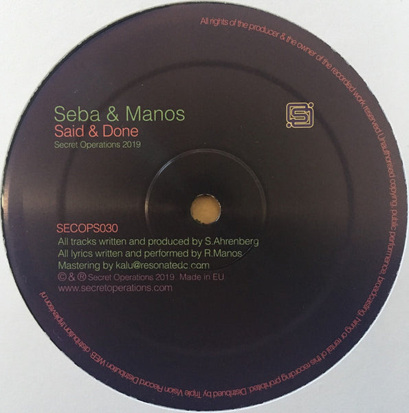 Seba & Robert Manos : Evergreen (2x12", EP)