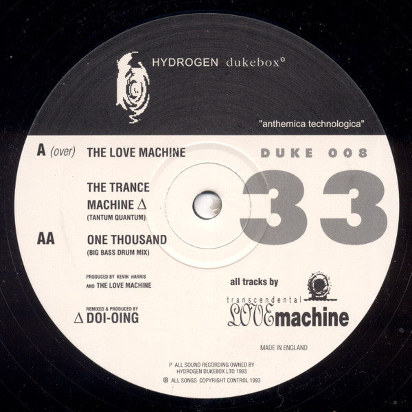 Transcendental Love Machine : Machinemania EP (12", EP)