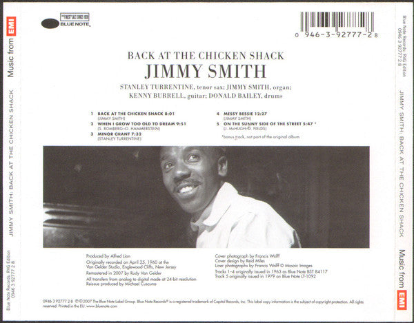 The Incredible Jimmy Smith* : Back At The Chicken Shack (CD, Album, RE, RM)