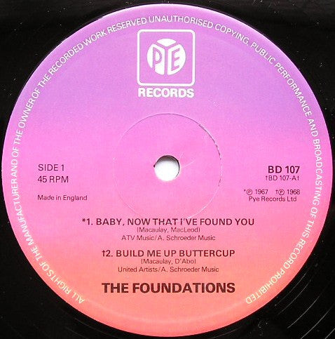 The Foundations : Baby Now That I've Found You (12", EP)