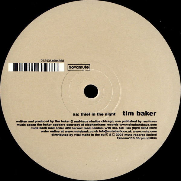 Tim Baker : Addicted / Thief In The Night (12")
