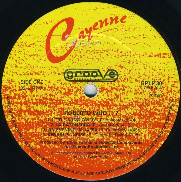 Cayenne : Roberto Who..? (LP, Album)