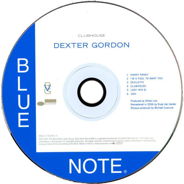 Dexter Gordon : Clubhouse (CD, Album, RE, RM)