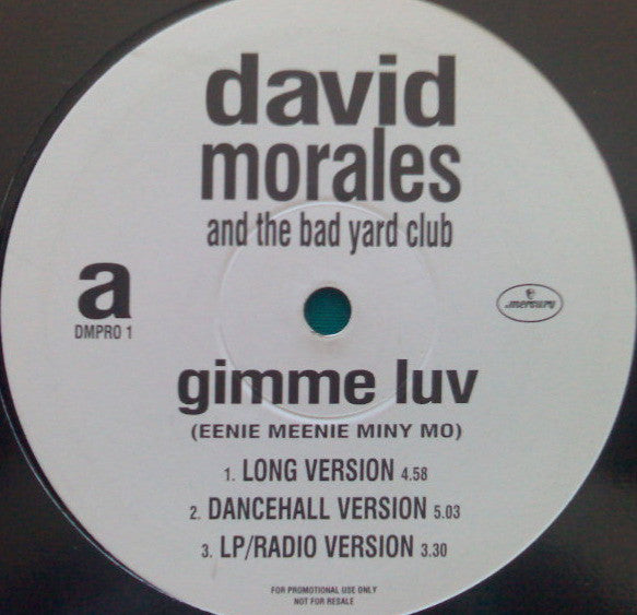 David Morales & The Bad Yard Club : Gimme Luv (Eenie Meenie Miny Mo) (12", Promo)