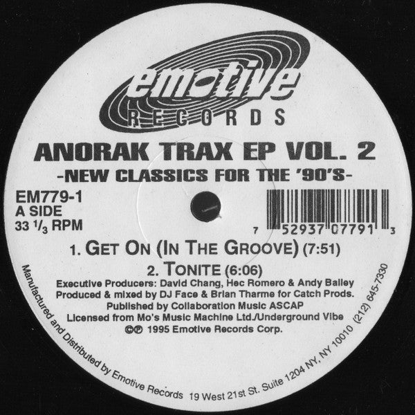 Anorak Trax : EP Vol. 2 -New Classics For The '90's- (12", EP)