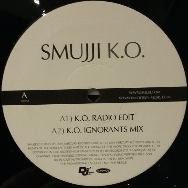 Smujji : K.O. (12", Promo)
