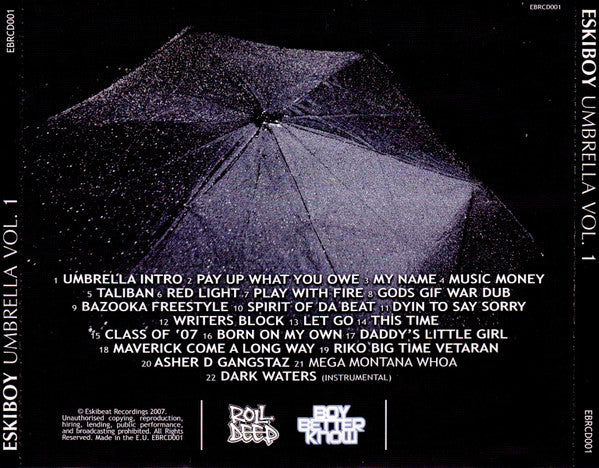 Eskiboy : Umbrella Vol. 1 (CD, Mixtape)