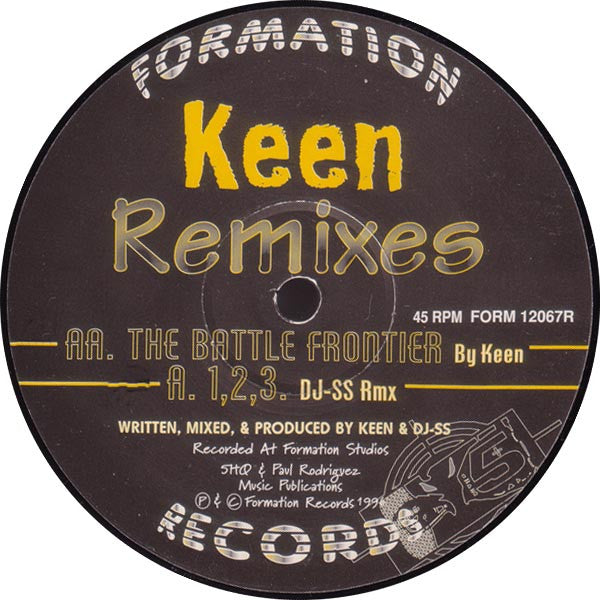 Keen : 1,2,3. (DJ-SS Rmx) / The Battle Frontier (12")