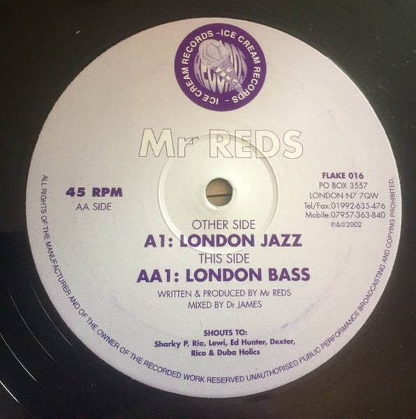 Mr. Reds : London Jazz / London Bass (12")