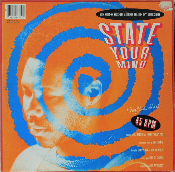 Nile Rodgers : State Your Mind / Stay Out Of The Light (12", Maxi)