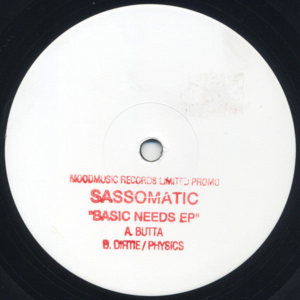 Sassomatic : Basic Needs EP (12", EP, Ltd, Promo, W/Lbl, Sta)