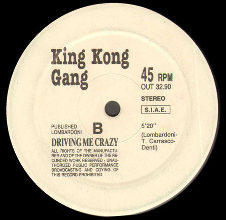 King Kong Gang : King Kong Five (12")