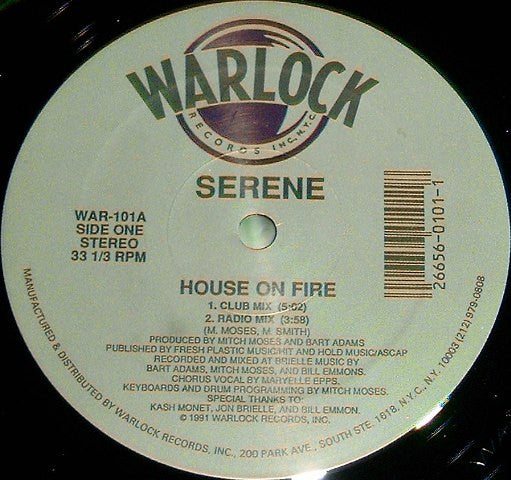 Serene (6) : House On Fire (12")