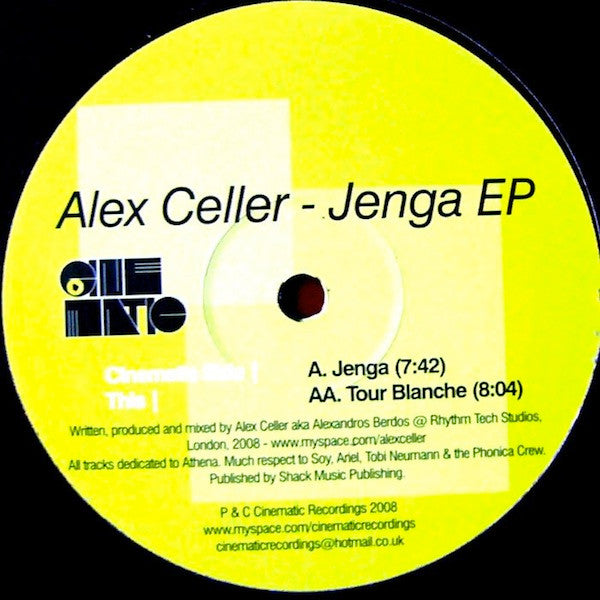 Alex Celler : Jenga EP (12", EP)