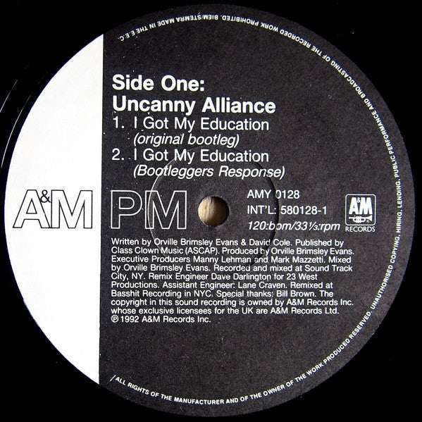 Uncanny Alliance : I Got My Education (12")