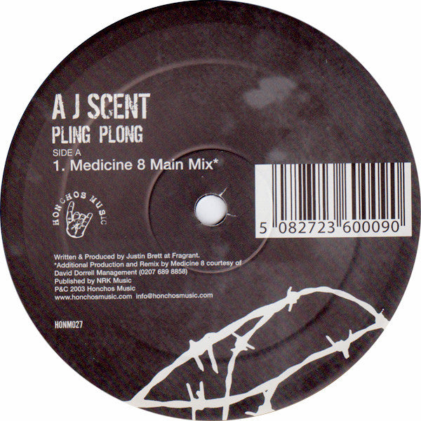 A-J-Scent : Pling Plong (Medicine 8 Mixes / A J's Original Mix) (12")