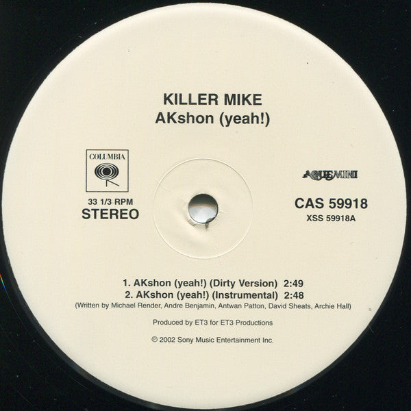 Killer Mike : Akshon (Yeah!) (12")