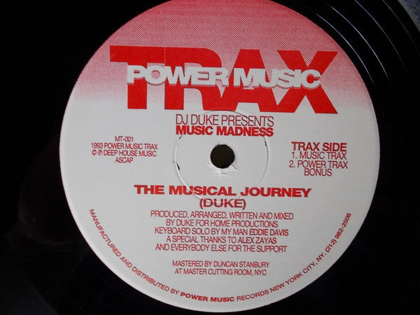 DJ Duke : The Musical Journey (12")