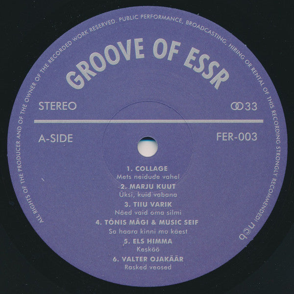 Various : Groove Of ESSR: Funk, Disco, Jazz From Soviet Estonia (LP, Comp)