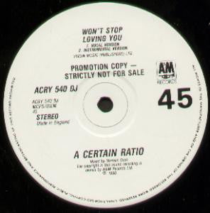 A Certain Ratio : Won't Stop Loving You (12", S/Sided, Promo)