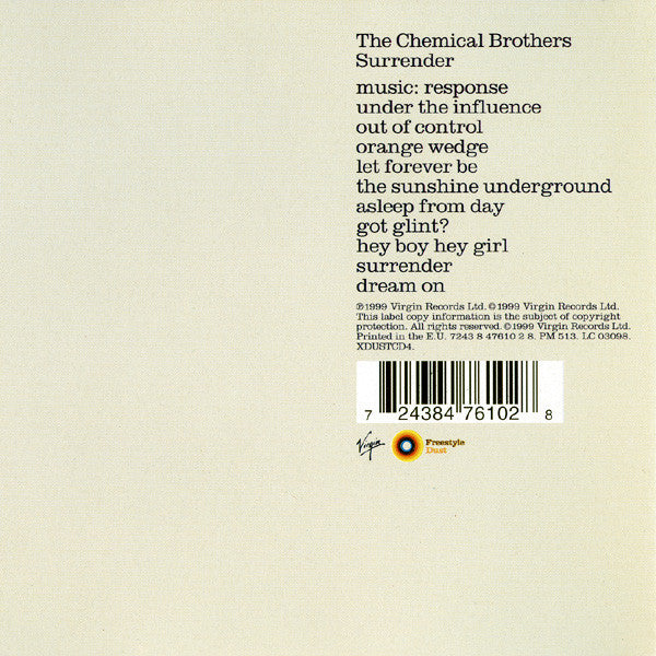 The Chemical Brothers : Surrender (CD, Album, Swi)