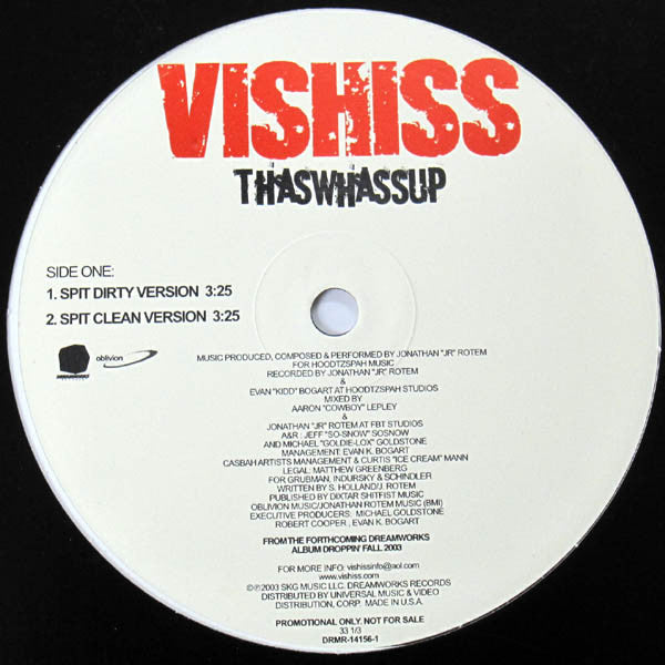 Vishiss : Thaswhassup (12", Promo)