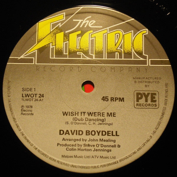 David Boydell : Wish It Were Me (Dub Dancing) (12")