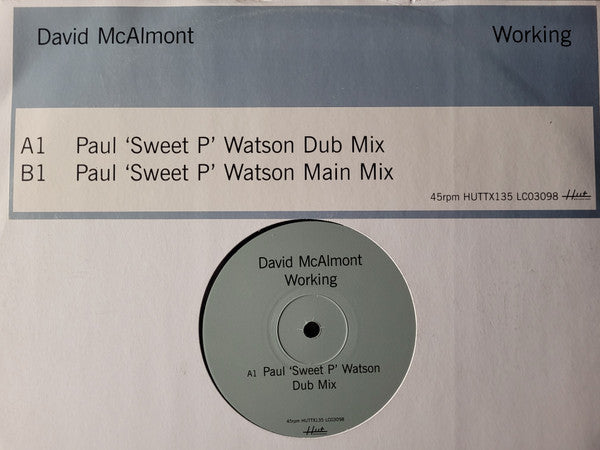 David McAlmont : Working (12")