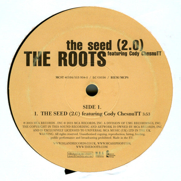 The Roots Featuring Cody ChesnuTT : The Seed (2.0) (12", Single)