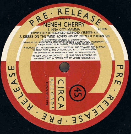 Neneh Cherry : Inna City Mamma (12", Promo)