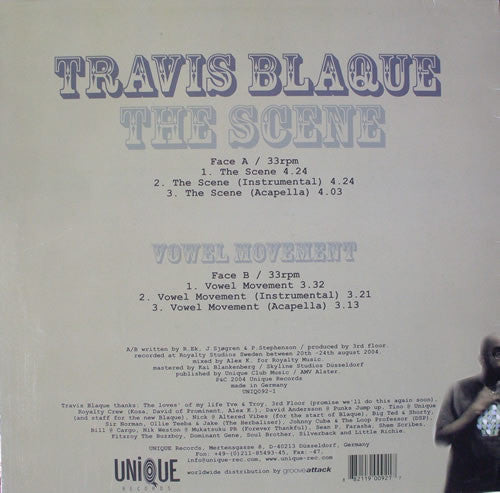 Travis Blaque : The Scene (12")