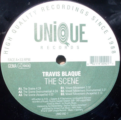 Travis Blaque : The Scene (12")