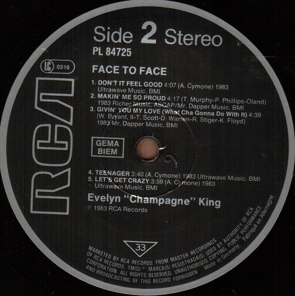 Evelyn King : Face To Face (LP, Album)