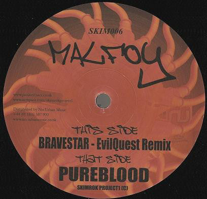 Malfoy : Pureblood / Bravestar (EvilQuest Remix) (12")