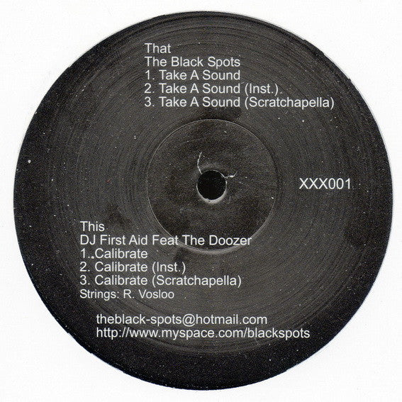 The Black Spots / DJ First Aid Feat Doozer (2) : Take A Sound / Calibrate (12")