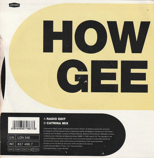 Black Machine : How Gee (7")