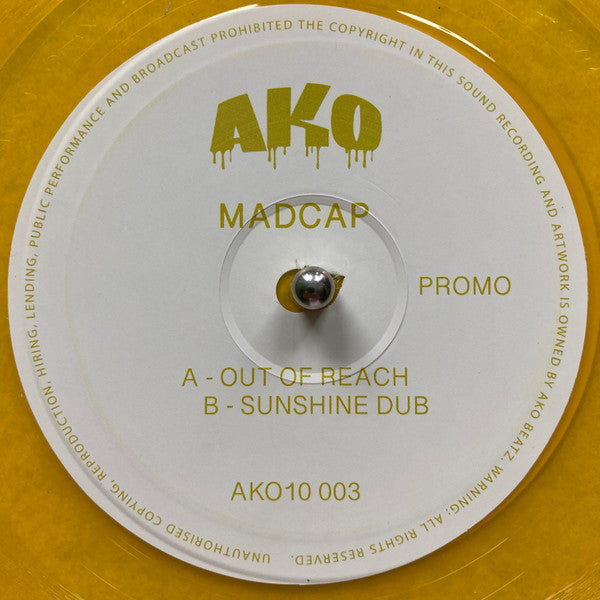 Madcap (6) : Out Of Reach / Sunshine Dub (10", Promo, Yel)