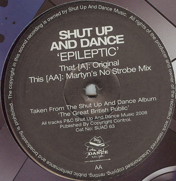 Shut Up & Dance : Epileptic (12")