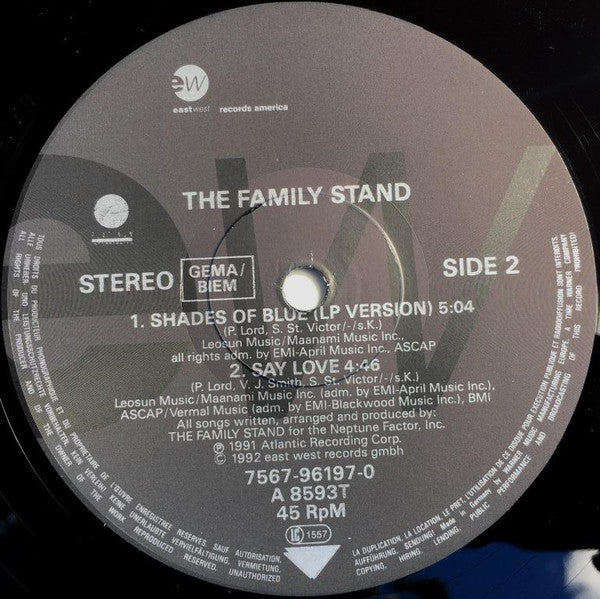 The Family Stand : Shades Of Blue (12", Single)