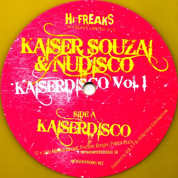 Kaiser Souzai & Nudisco : Kaiserdisco Vol. 1 (12", Ltd, Yel)