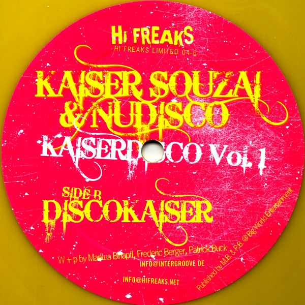 Kaiser Souzai & Nudisco : Kaiserdisco Vol. 1 (12", Ltd, Yel)