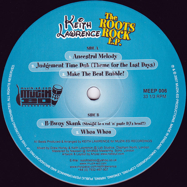 Keith Lawrence : The Roots Rock E.P. (12")