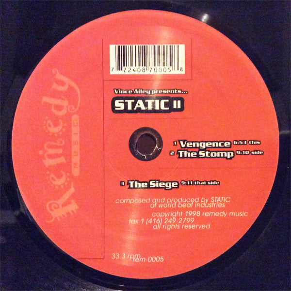 Vince Ailey Presents Static II : The Seige (12")