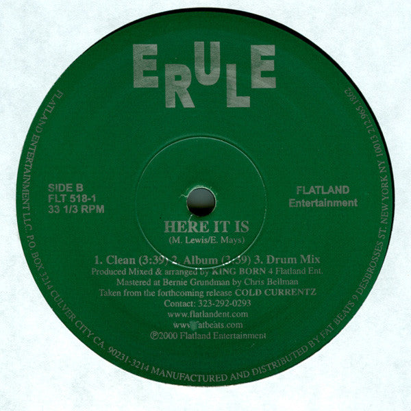 Erule : The Real Me / Here It Is (12", M/Print, Pic)