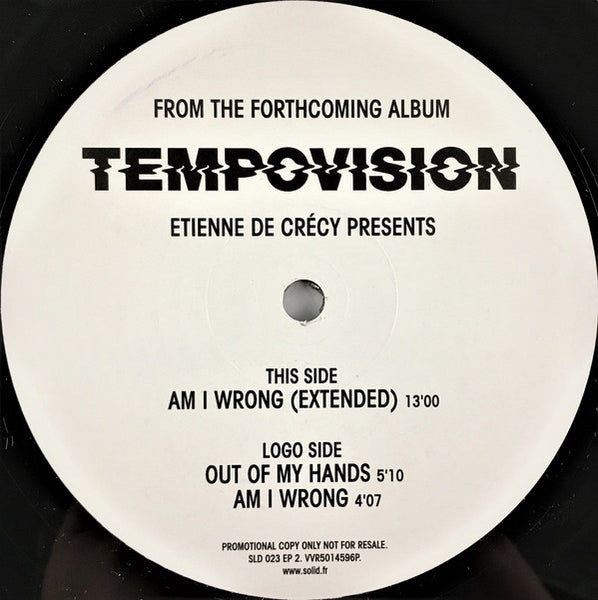 Etienne De Crécy : Am I Wrong (12", Promo)