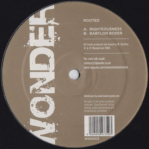 Rooted : Righteousness / Babylon Boxer (12")