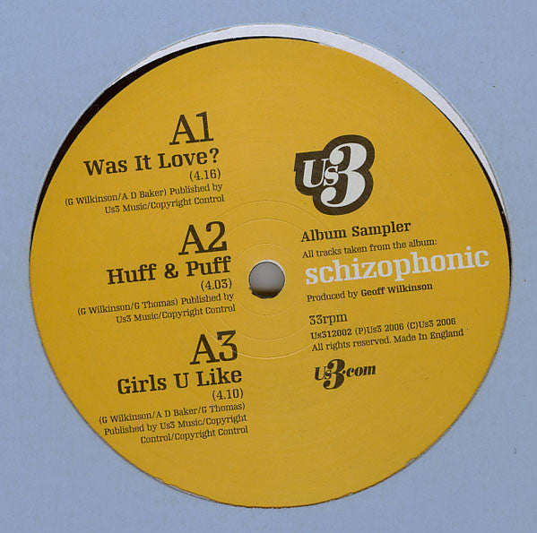 Us3 : Schizophonic (12", Smplr)